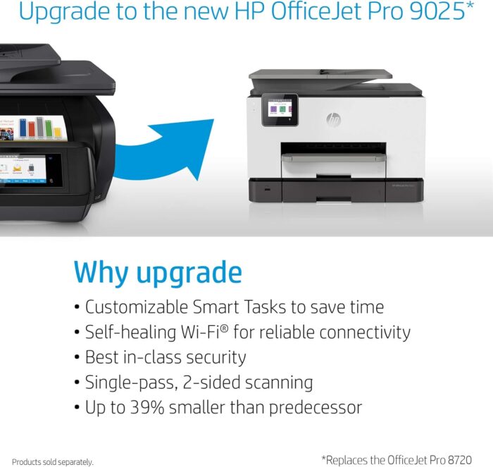 HP OfficeJet Pro 8720 All-in-One Wireless Printer, HP Instant Ink or Amazon Dash replenishment ready - Black (M9L74A) - Image 2