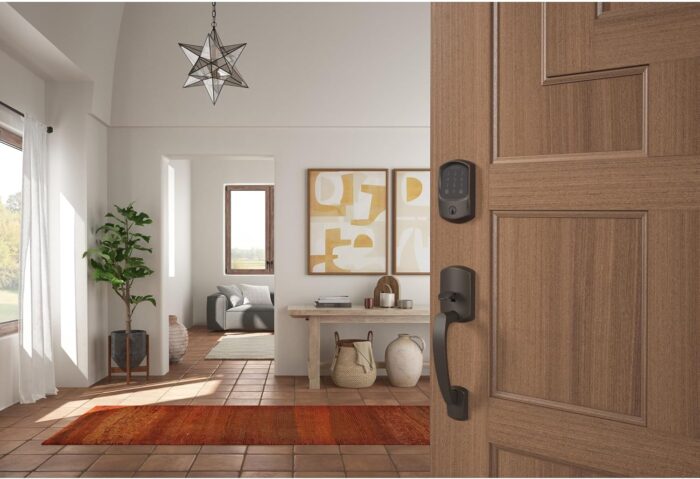 SCHLAGE BE489WB GRW 716 Encode WiFi Deadbolt Smart Lock, Keyless Entry Touchscreen Door Lock with Greenwich Trim, Aged Bronze - Image 6