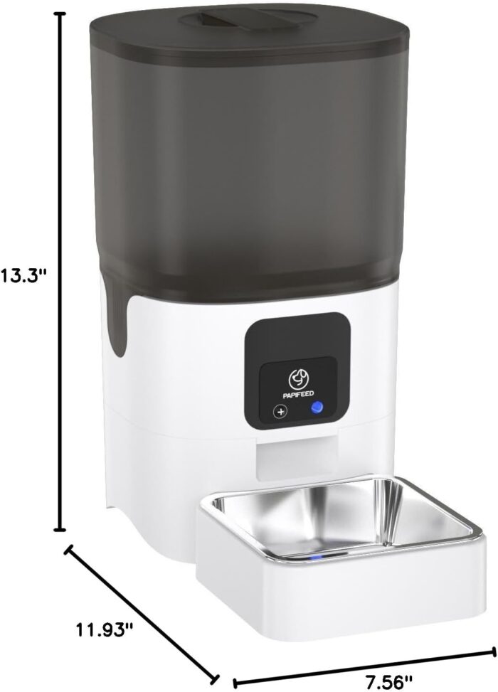 Smart Automatic Cat Feeders: WiFi Pet Feeder with APP Control for Remote Feeding, Detachable for Easy Clean, Automatic Cat Food Dispenser with Alexa,1-30 Meals Per Day for Dog (6L/25Cup) - Image 9
