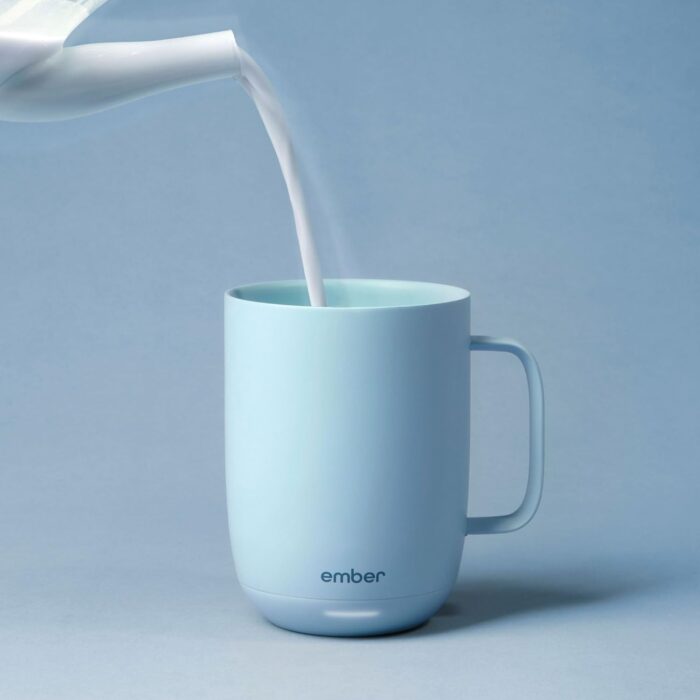 Ember Temperature Control 14oz Smart Mug 2, App-Controlled and Rechargeable Heated Coffee Cup Warmer with Intelligent LED Display, Powder Blue - Image 2