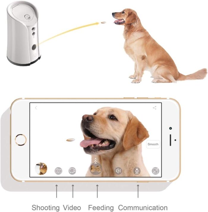 SKYMEE Dog Camera Treat Dispenser,WiFi Full HD Pet Camera with Two-Way Audio and Night Vision,Compatible with Alexa (2.4G WiFi ONLY) (Petalk AI) - Image 7