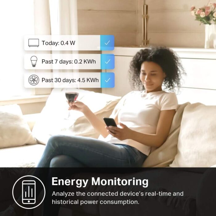 Kasa Smart Plug Mini with Energy Monitoring, Smart Home Wi-Fi Outlet Works with Alexa, Google Home & IFTTT, Wi-Fi Simple Setup, No Hub Required (KP115), White - Image 6