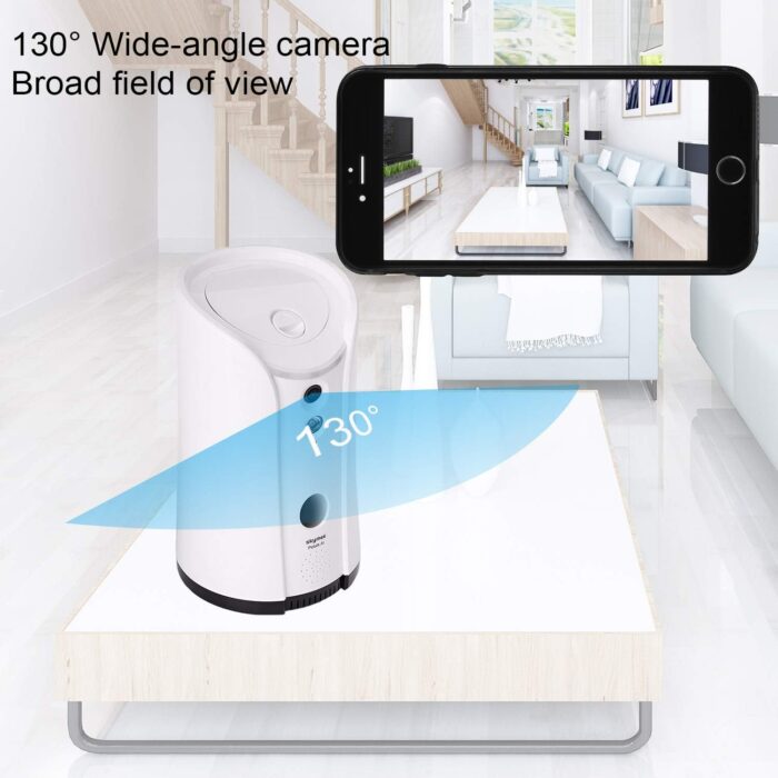 SKYMEE Dog Camera Treat Dispenser,WiFi Full HD Pet Camera with Two-Way Audio and Night Vision,Compatible with Alexa (2.4G WiFi ONLY) (Petalk AI) - Image 4