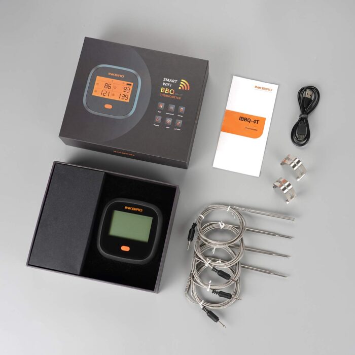 Inkbird WiFi Meat Thermometer IBBQ-4T, Wireless WiFi BBQ Thermometer for Smoker, Oven | APP Calibration Temp Graph | Mobile Notification Timer Alarm | Rechargeable Digital Grill Thermometer, 4 Probes - Image 9