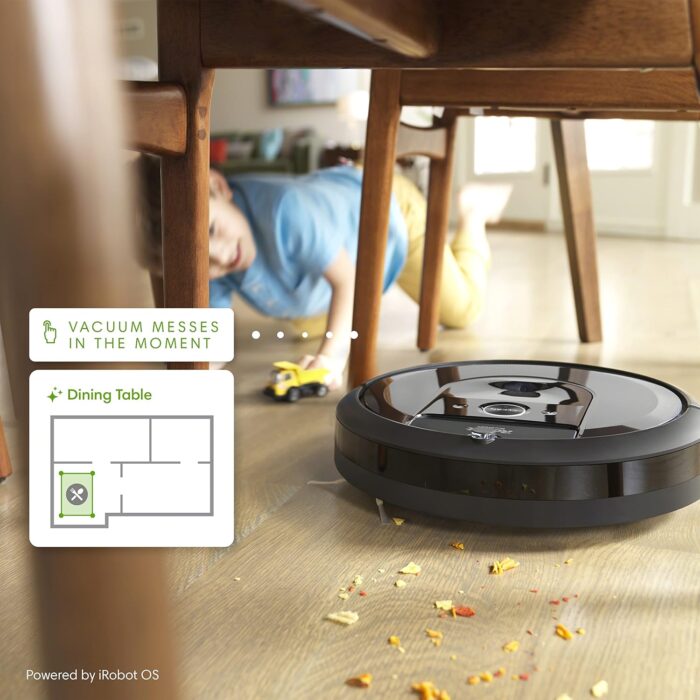 iRobot Roomba i7+ (7550) Robot Vacuum with Automatic Dirt Disposal - Empties Itself for up to 60 Days, Wi-Fi Connected, Smart Mapping, Works with Alexa, Ideal for Pet Hair, Carpets, Hard Floors - Image 7