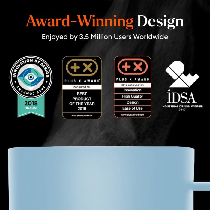 Ember Temperature Control 14oz Smart Mug 2, App-Controlled and Rechargeable Heated Coffee Cup Warmer with Intelligent LED Display, Powder Blue - Image 9