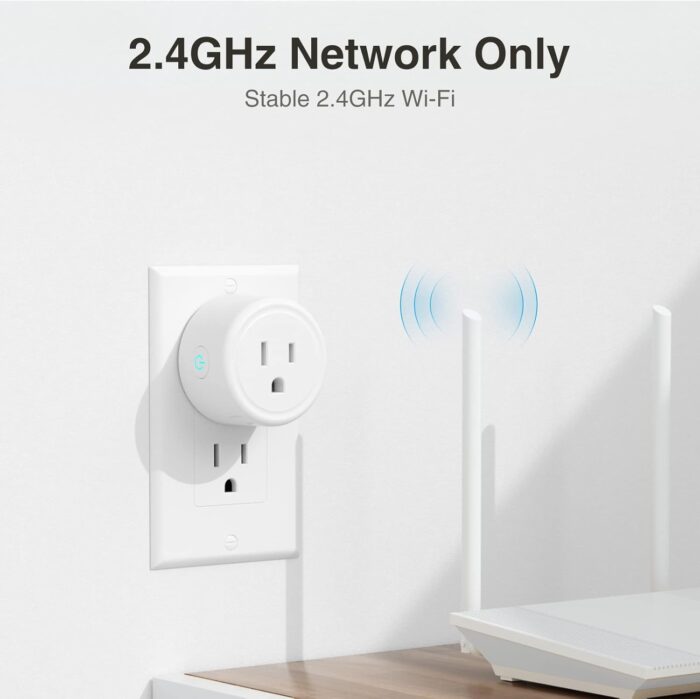 GHome Smart Mini Plug, Wi-Fi Outlet Socket Compatible with Alexa and Google Home, Remote Control with Timer Function, No Hub Required, ETL FCC Listed, White [1 Pack] - Image 8