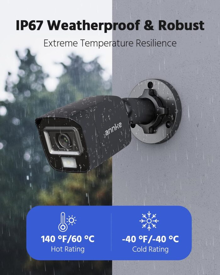 ANNKE 3K Lite Security Camera System Outdoor with AI Human/Vehicle Detection, 8CH H.265+ DVR and 8 x 1920TVL 2MP IP67 Home CCTV Cameras with Smart Dual Light, Color Night Vision, 1TB Hard Drive - E200 - Image 6