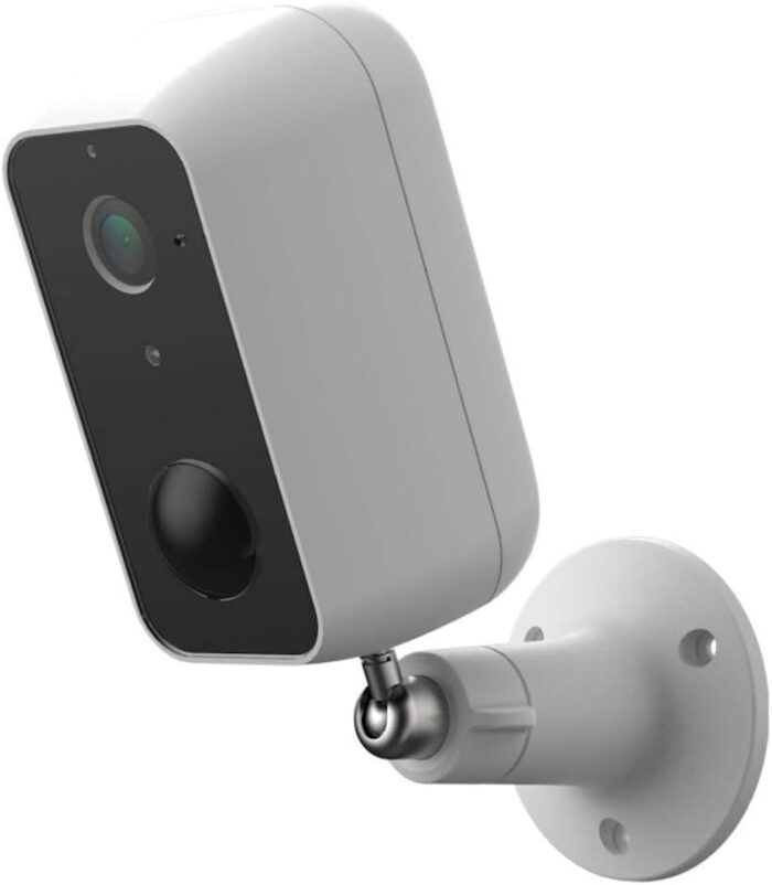 Feit Electric Smart Security Camera, 2.4GHz WiFi Smart Home Camera with Motion Detection, Night Vision, 2-Way Audio, 1080p HD Battery Powered, White, CAM/WM/WiFi/BAT