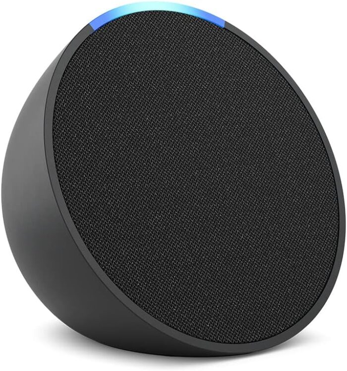 Amazon Echo Pop (newest model), Our smallest Alexa speaker, Fits in any room, Charcoal - Image 2