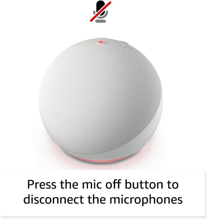 Amazon Echo Dot (newest model), Vibrant sounding Alexa speaker, Great for bedrooms, dining rooms and offices, Glacier White - Image 6