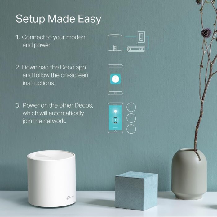 TP-Link Deco WiFi 6 Mesh System(Deco X20) - Covers up to 5800 Sq.Ft. , Replaces Wireless Routers and Extenders(3-Pack, 6 Ethernet Ports in total, supports Wired Ethernet Backhaul) - Image 8