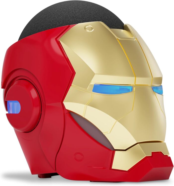 Echo Bundle: Echo Dot (5th Gen, 2022 release) | Charcoal and Limited Edition Marvel Iron Man Stand - Image 3