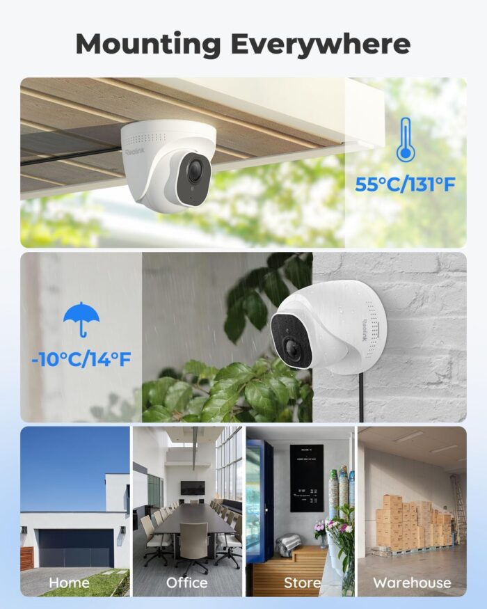 REOLINK Smart 5MP 8CH Home Security Camera System, 4pcs Wired PoE IP Cameras Outdoor with Person/Pet/Vehicle Detection, 4K 8CH NVR with 2TB HDD for 24-7 Recording, RLK8-520D4-5MP - Image 7